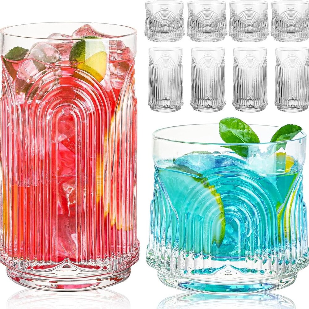 Beautiful Romantic, Sophisticated Cocktail Glasses, Set of 8